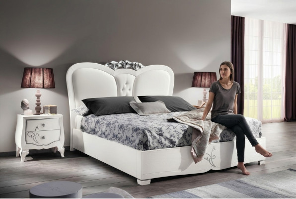 Luxus Bett Modern Betten Bettrahmen Doppel Holz Bettgestelle Schlafzimmer Weiß