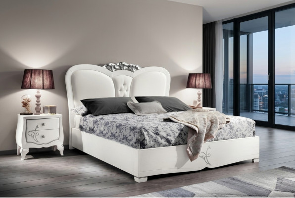 Luxus Bett Modern Betten Bettrahmen Doppel Holz Bettgestelle Schlafzimmer Weiß