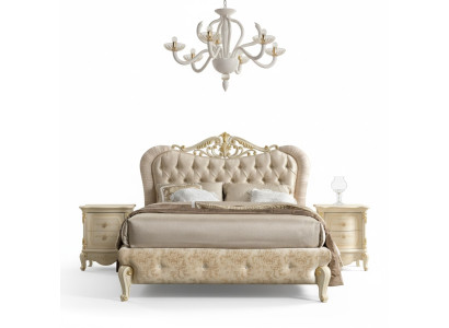 Luxus Chesterfield Bett Betten Polsterbett Doppel Italienisches Schlafzimmer Neu