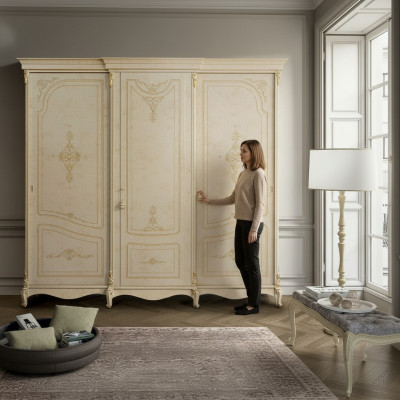 Schrank Kleiderschrank Barock Stil Klassische Möbel Schlafzimmer Schränke Holz