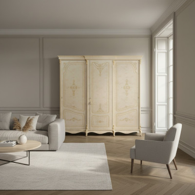 Schrank Kleiderschrank Barock Stil Klassische Möbel Schlafzimmer Schränke Holz