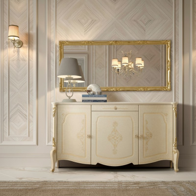 Design Möbel Stil Barock Kommode Anrichte Sideboard Holz Italien Low Sideboard