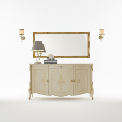 Design Möbel Stil Barock Kommode Anrichte Sideboard Holz Italien Low Sideboard