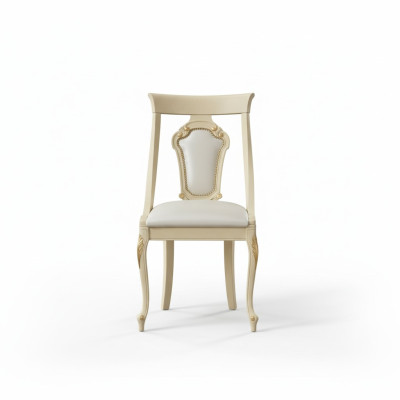Esszimmerstuhl Stuhl Esszimmer Stühle Holz Design Stil Barock Beige Lehn Sitz