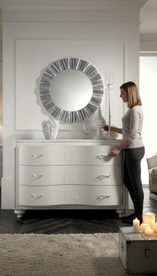 Set Kommode Spiegel Luxus Konsole Kommoden Schlafzimmer Hocker Komplett Holz