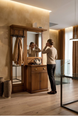 Garderobe Regal Schrank Kleider Schrank Möbel Schränke Garderoben Anrichte Holz