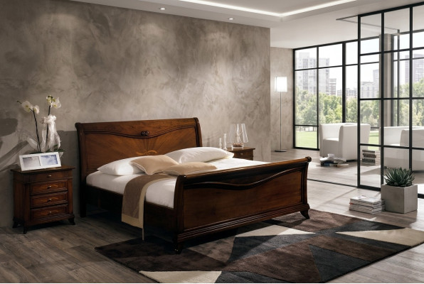 Klassisches Bett Luxus Möbel Betten Schlafzimmer Einrichtung Nachttisch 2x 3tlg.