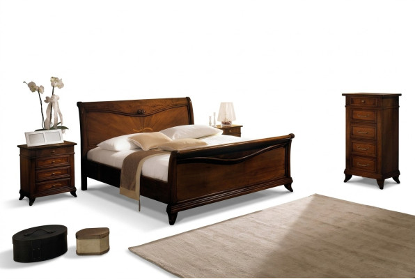 Klassisches Bett Luxus Möbel Betten Schlafzimmer Einrichtung Nachttisch 2x 3tlg.
