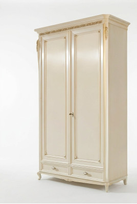 Echtholz Kleiderschrank Schrank Massive Schlafzimmer Möbel Italien Holzschrank