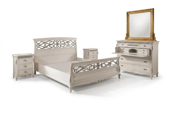 Schlafzimmer Möbel Komplette Garnitur 3tlg. Set Betten Italienische Einrichtung