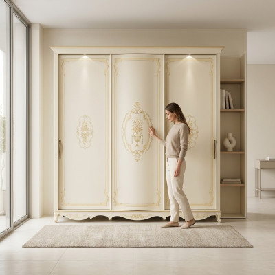 Kleiderschrank Massivholz Schlafzimmermöbel Design Kleiderschrank Weiße Schränke