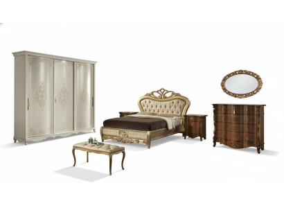 Bett Doppel Betten Nachttisch Kleiderschrank Kommode Schlafzimmer Möbel 5tlg.