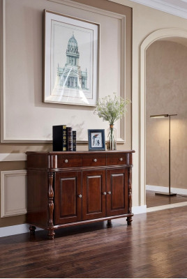 Kommode Braun Anrichte Sideboard Massiv Holz Schrank Möbel Design