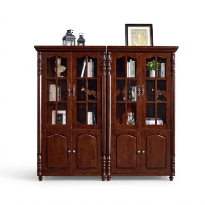 Bücherregal Vitrine Vitrinenschrank Regal Holz Schrank Bücherschrank