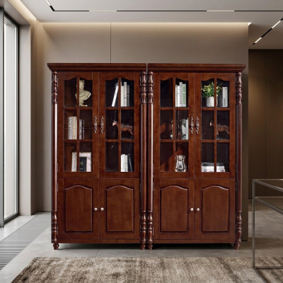 Bücherregal Vitrinen Schrank Regal Holz Schrank Bücherschrank Möbel 2tlg