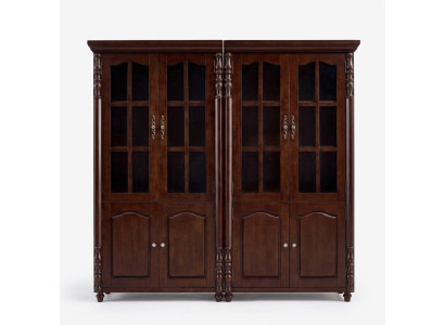 Bücherregal Vitrinen Schrank Regal Holz Schrank Bücherschrank Möbel 2tlg