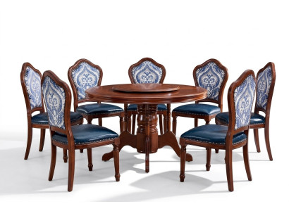 Komplett Set Esszimmer Gruppe Holz Stühle Essgarnitur Luxus Möbel 6
