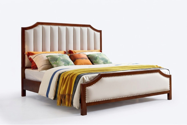Luxus Schlafzimmer Bett Doppelbett Holz Bettrahmen Möbel Design Betten