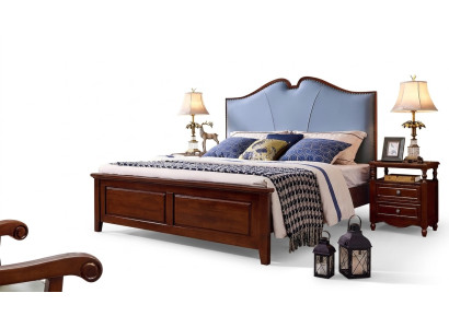Doppelbett Luxus Schlafzimmer Holz Bett Polster Bettrahmen Möbel