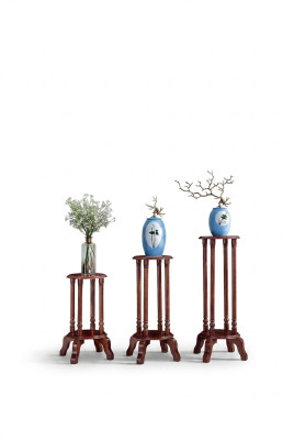 Ständer Blumenständer Blumen Stand Holz Blumentopfständer 3tlg. Set