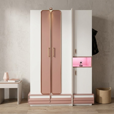 Kleiderschrank Schrank Schlafzimmer Schränke Zweifarbig Jugend Kleiderschränke