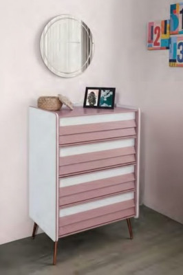 Kinderzimmer Jugendzimmer Kommode Kinderschrank Zweifarbig Möbel Mädchen Neu