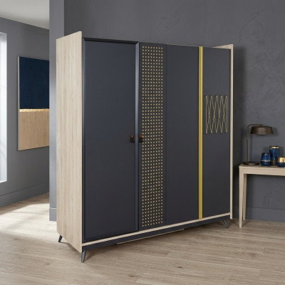 Kleiderschrank Schrank Jugendzimmer Schränke Hochschrank Jugend Kleiderschränke