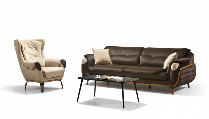 Sofa 3 Sitzer Sessel Design Polster Sitz Klassisch Design Wohnzimmer