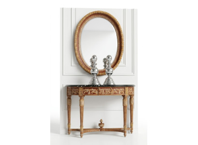 Holz Italienische Möbel 2tlg Set Möbel Stil Barock Konsolentisch mit Spiege Neu