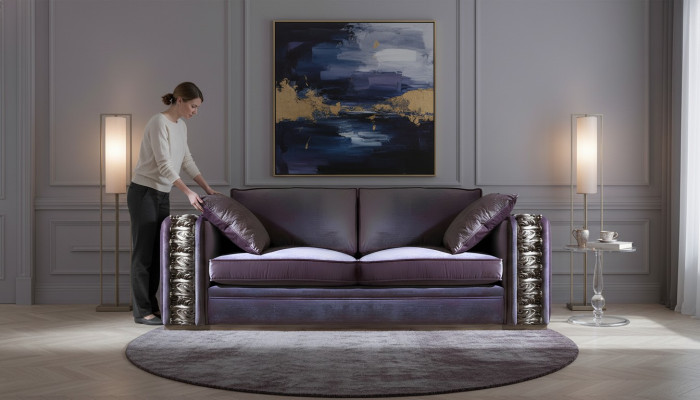 Sofa 3 Sitzer Design Sofas Polster Couchen Textil Relax Klassische Möbel Couch