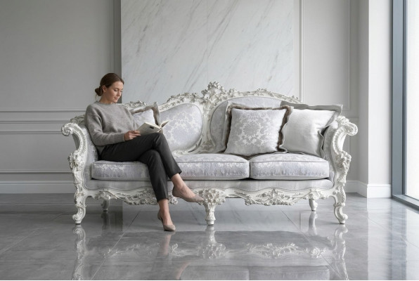 Chesterfield Klassischer Dreisitzer Sofa Wohnlandschaft Textilsofa 3 Sitz Couch