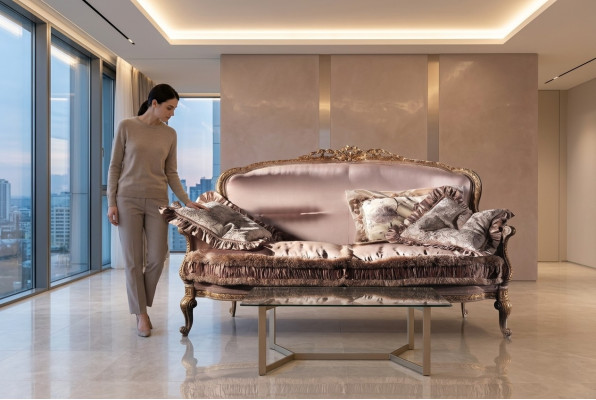 Design Polster Textil Sofas Couchen Luxus Sofa 2 Sitzer Möbel Couch Einrichtung