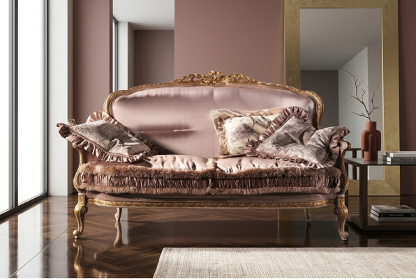 Design Polster Textil Sofas Couchen Luxus Sofa 2 Sitzer Möbel Couch Einrichtung