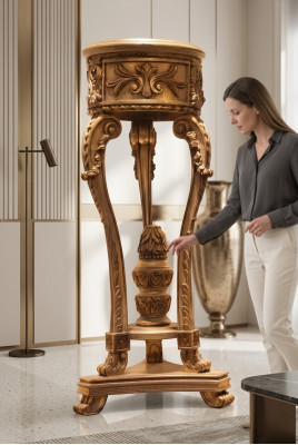 Design Spalten Säule Antike Dekosäule Säulen Blumensäule Ständer Podest Barock