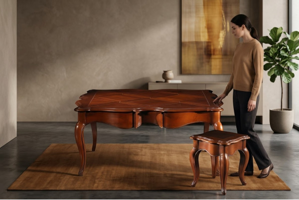 Beistelltisch xxl Echtholz Tisch 112x112cm Möbel Italienische Einrichtung Tische