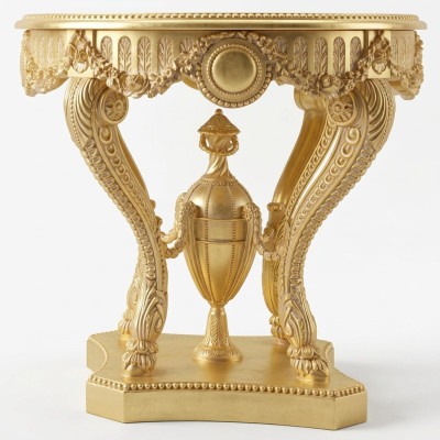 Couchtisch Beistelltisch Holz Wohnzimmer Tisch Möbel aus Italien Vintage Gold