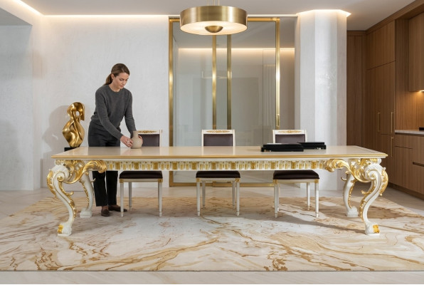 Esstisch Esszimmer Wohnzimmer Holz Tisch Design Möbel Massivholz Tische Italien