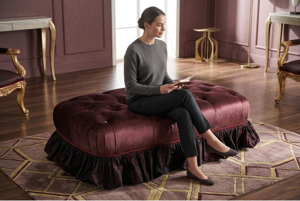 Pouf Fußhocker Rund Hocker Polsterhocker Sitzhocker Badhocker Hocker Ottomane