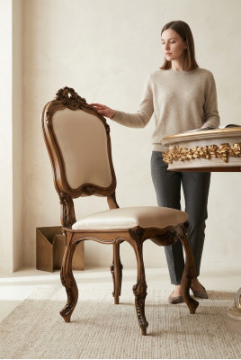 Esszimmer Stuhl Möbel Barock Rokoko Esstisch Stühle Italienische Einrichtung Neu