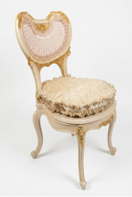 Esszimmer Stuhl 1 Sitzer Sessel Holz Luxus Klasse Barock Rokoko Möbel Design Neu