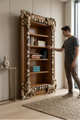 Bücherregal Schrank Wohnzimmer Bücherregal Holz Büroschrank Schränke Italien Neu