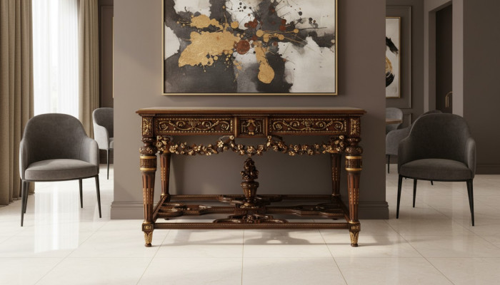 Design Schreibtisch Luxus Tisch Büro Einrichtung Italienische Stil Möbel Tische