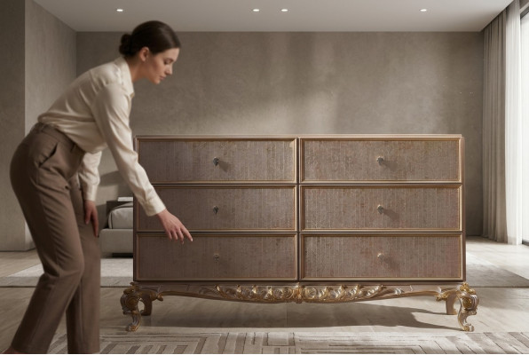 Kommode Wohnzimmer Kommoden Schubladen Holz Sideboard Schrank Schränke Massiv