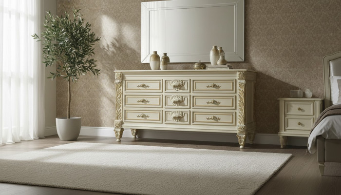 Kommode Wohnzimmer Kommoden Schubladen Holz Sideboard Schrank Schränke Massiv