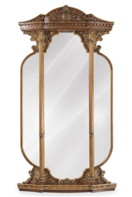 Wandspiegel Spiegel Schnitzerei Italienische Einrichtung Möbel 125x224cm Neu