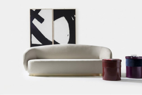 Sofa Dreisitzer Design Luxus Möbel Holz weiß Design Möbel aus Italien Klassiker
