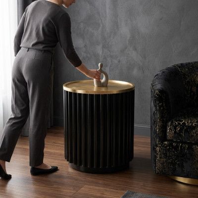 Couchtisch Beistelltisch Tisch Sofa Tische Edelstahl Rund Italienische Möbel Neu
