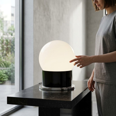 Design Leuchte Lampe Rund Lampen Tischleuchten Leuchten Tischlampe Italien Neu