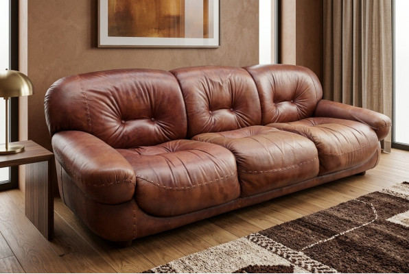 Chesterfield Klassischer Dreisitzer Sofa Wohnlandschaft Textilsofa 3 Sitz Couch