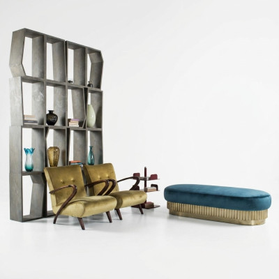 Sessel Wohnzimmer Couch Sofa Einsitzer Polster Italienische Möbel Samt Design